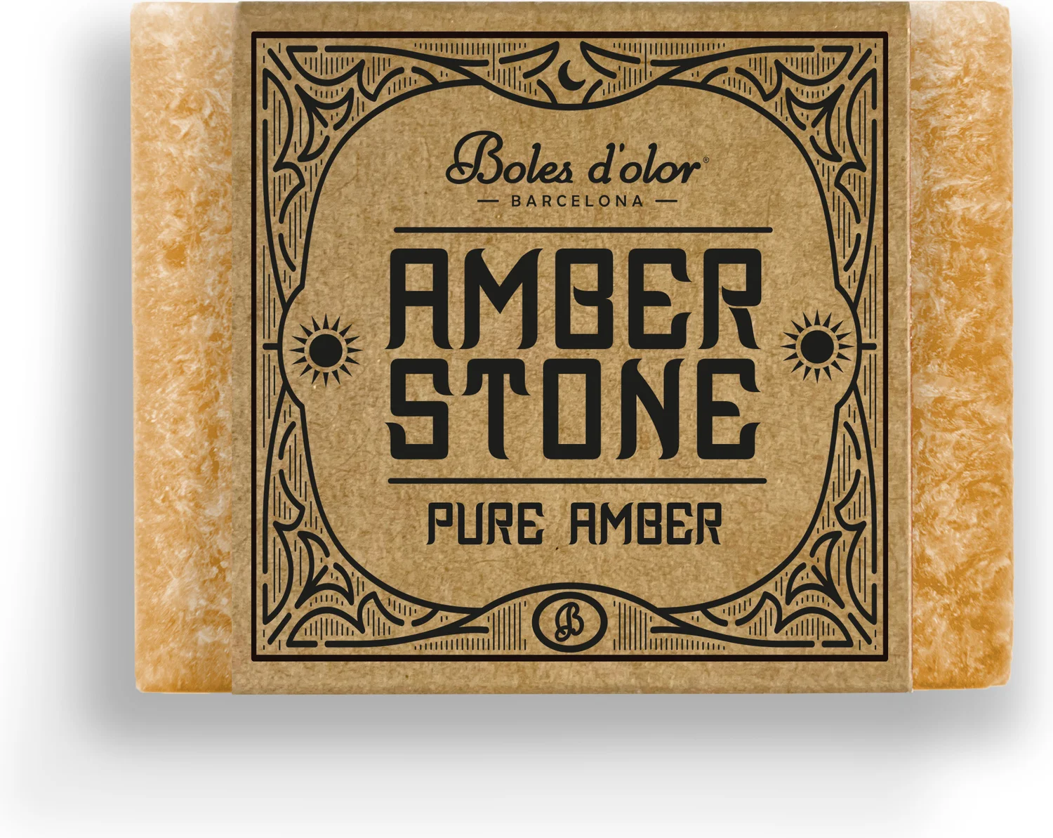 Boles d'olor amberblokje Pure Amber geel 4,5 x 3,5 x 2 cm