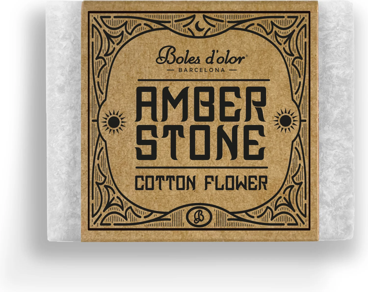 Boles d'olor amberblokje Cotton Flower wit 4,5 x 3,5 x 2 cm