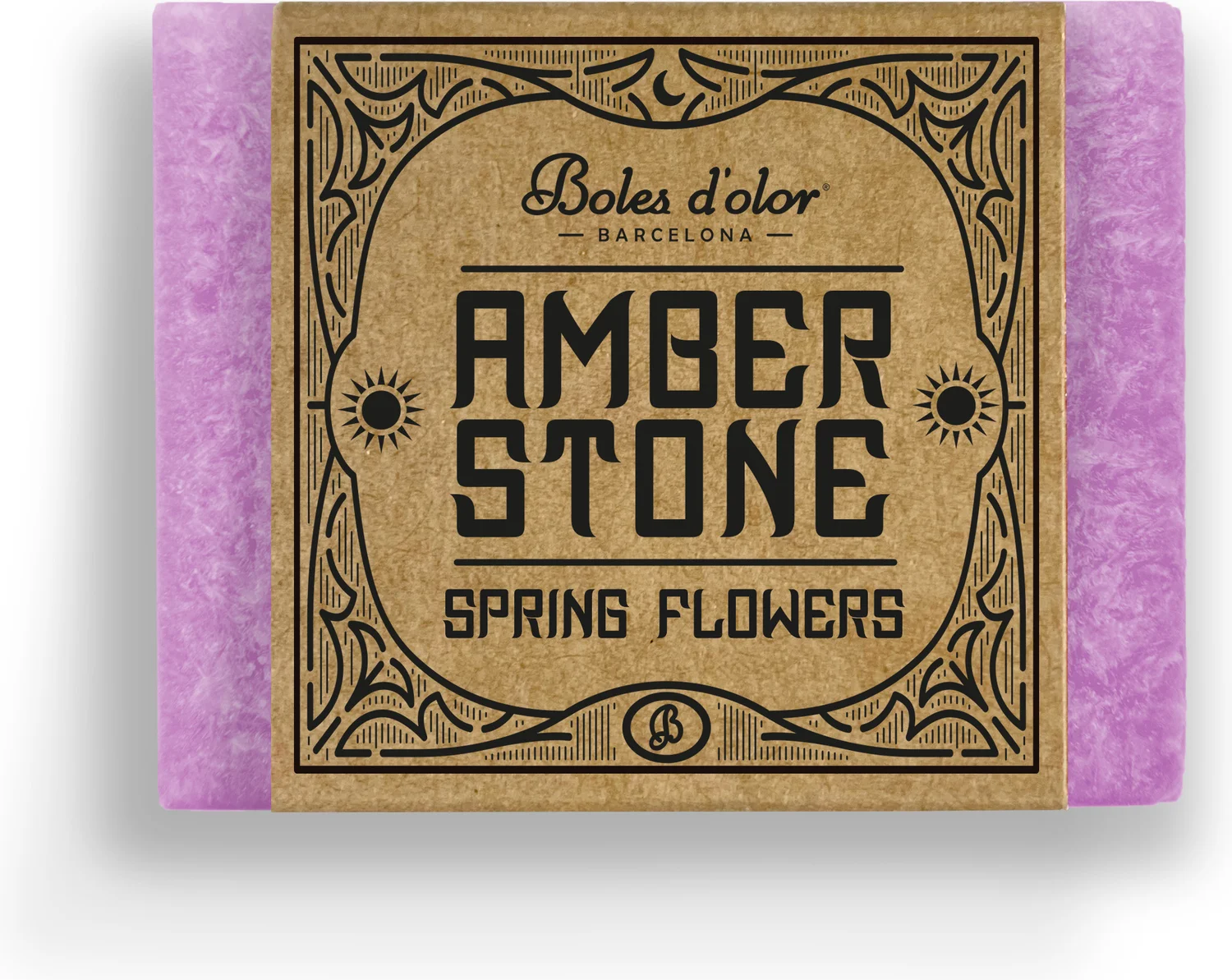 Boles d'olor amberblokje Spring Flowers paars 4,5 x 3,5 x 2 cm