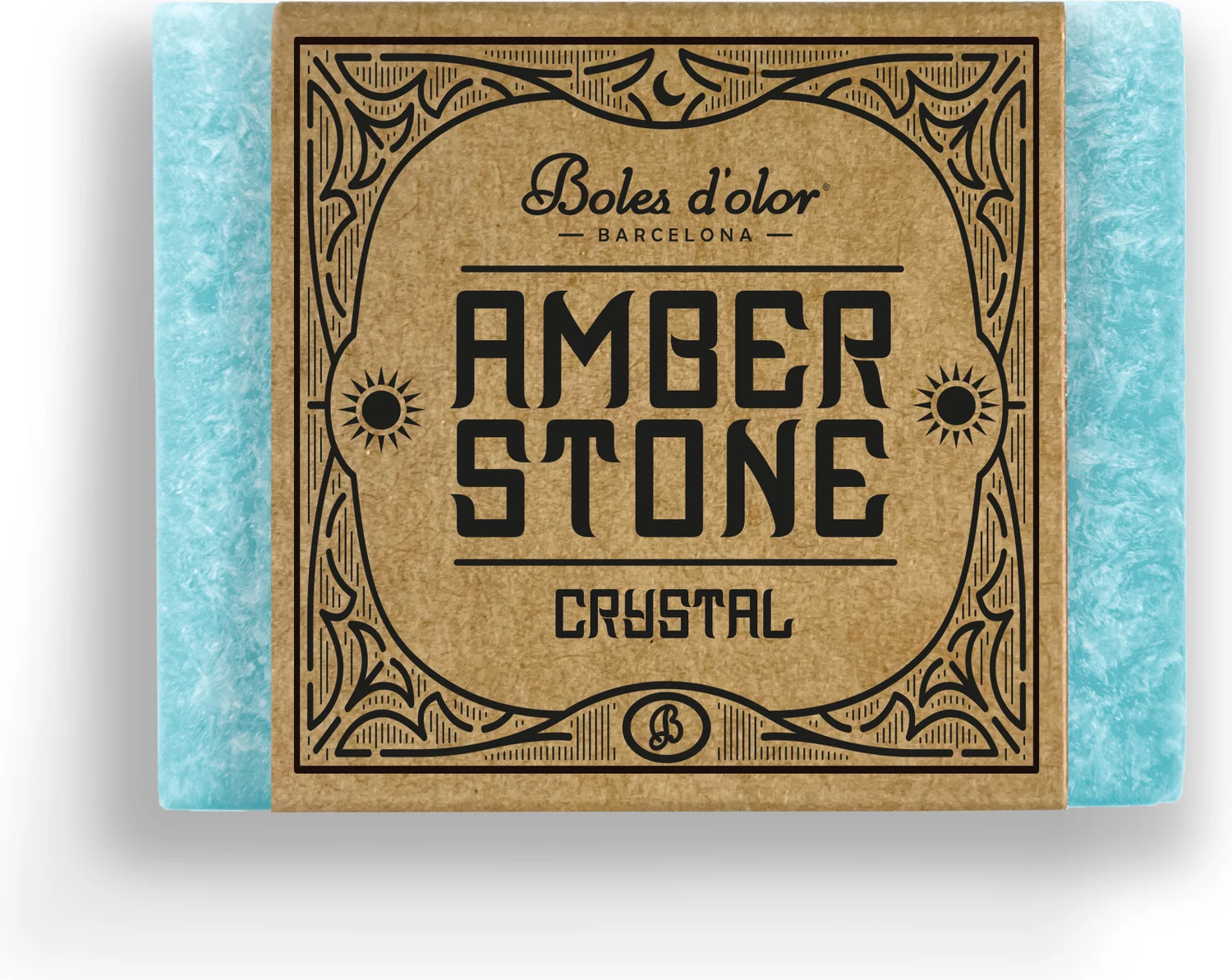 Boles d'olor amberblokje Crystal blauw 4,5 x 3,5 x 2 cm