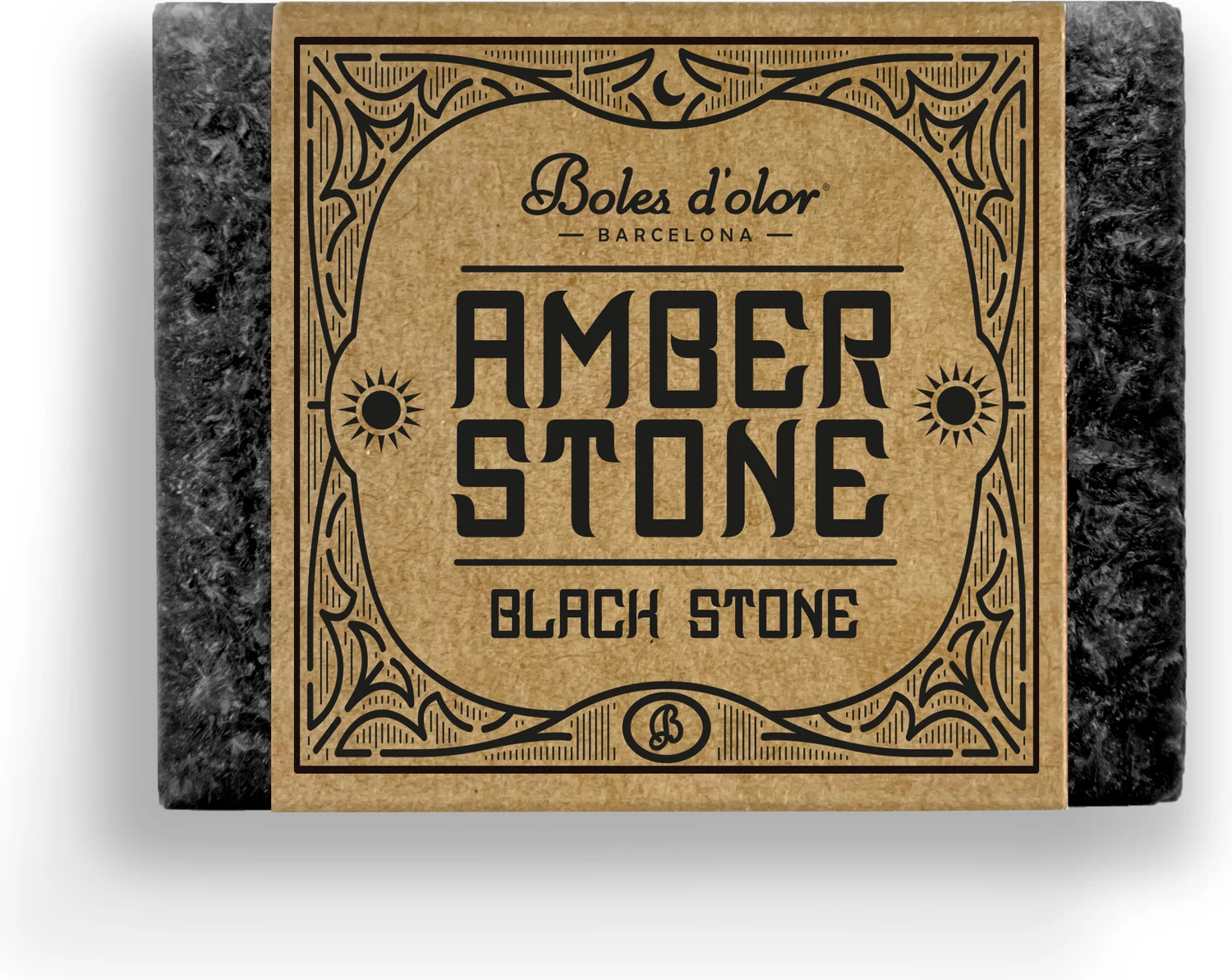 Boles d'olor amberblokje Black Stone zwart 4,5 x 3,5 x 2 cm
