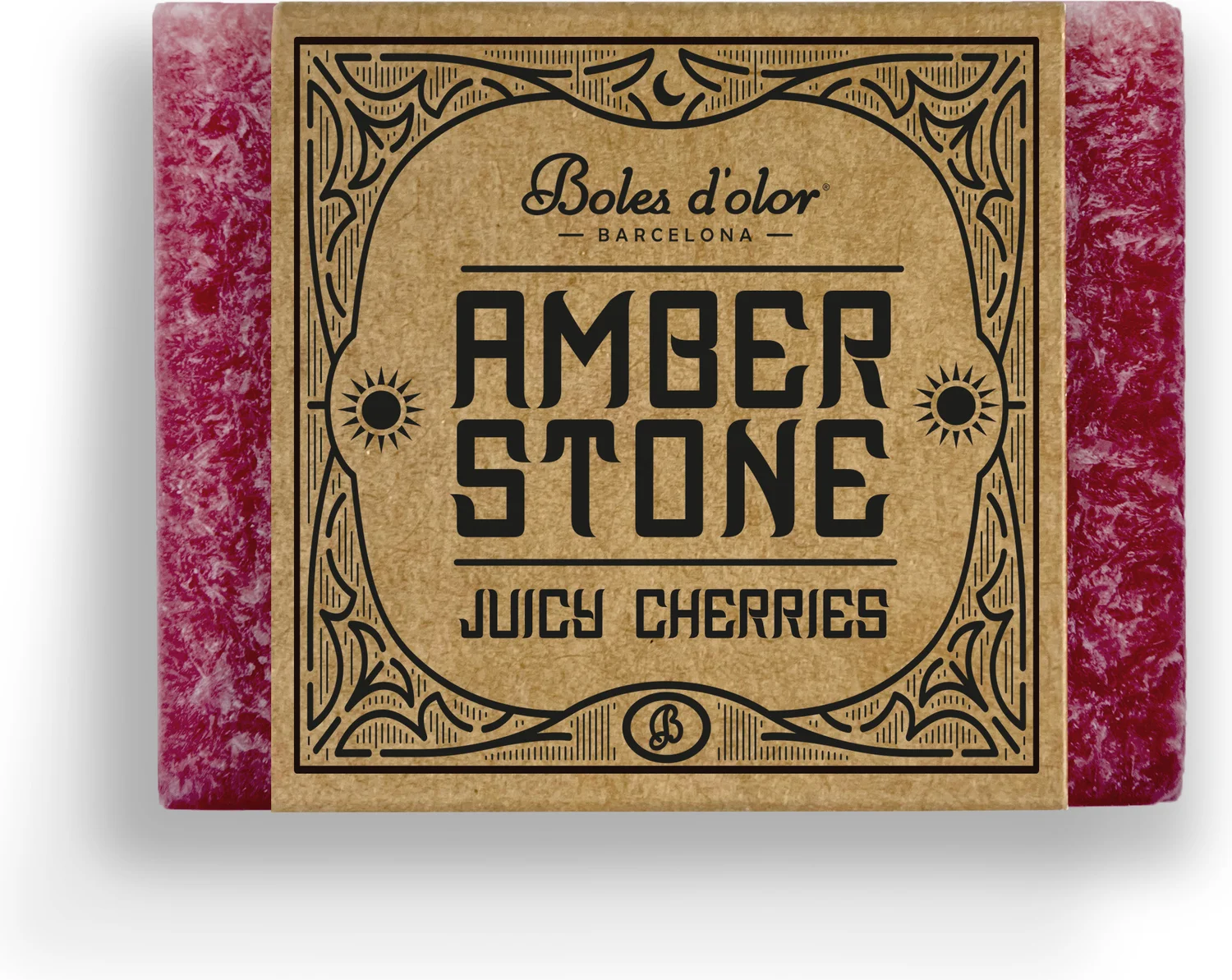 Boles d'olor amberblokje Juicy Cherries rood 4,5 x 3,5 x 2 cm