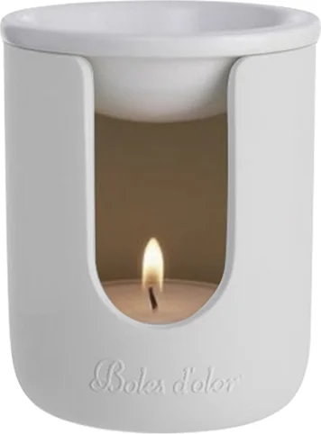 Boles d'olor wax geurbrander Etna grijs D 9 H 11 cm