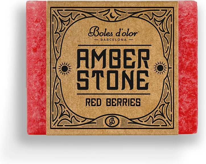 Boles d'olor amberblokje Red Berries 4,5 x 3,5 x 2 cm