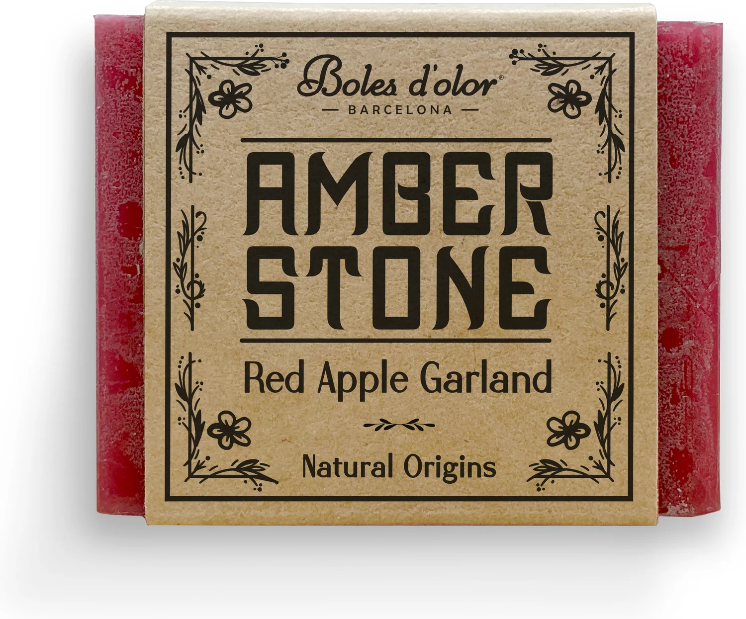 Boles d'olor amberblokje Red Apple Garland 4,5 x 3,5 x 2 cm