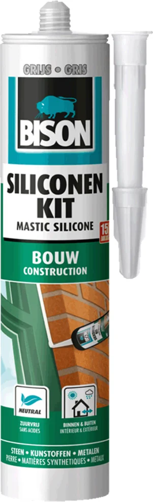 Bison siliconenkit bouw grijs 310 ml
