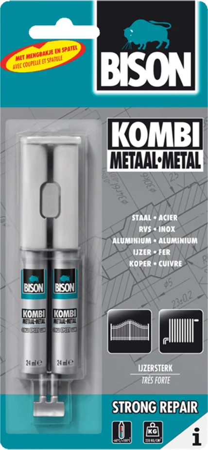 Bison twee-componentenlijm metaal 24 ml