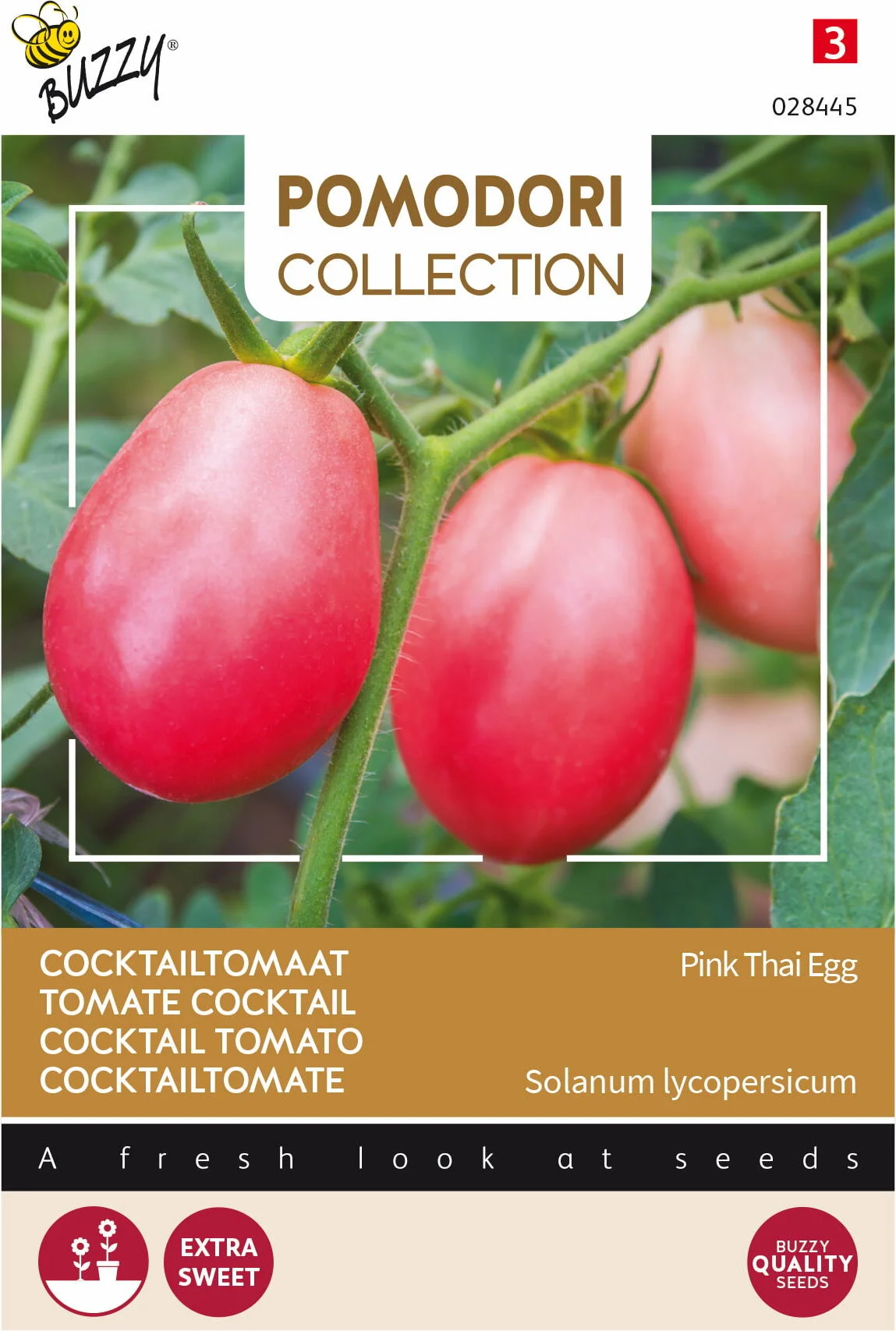 Buzzy® Pomodori groentezaad Tomaat (Lycopersicon esculentum 'Pink Thai Egg')
