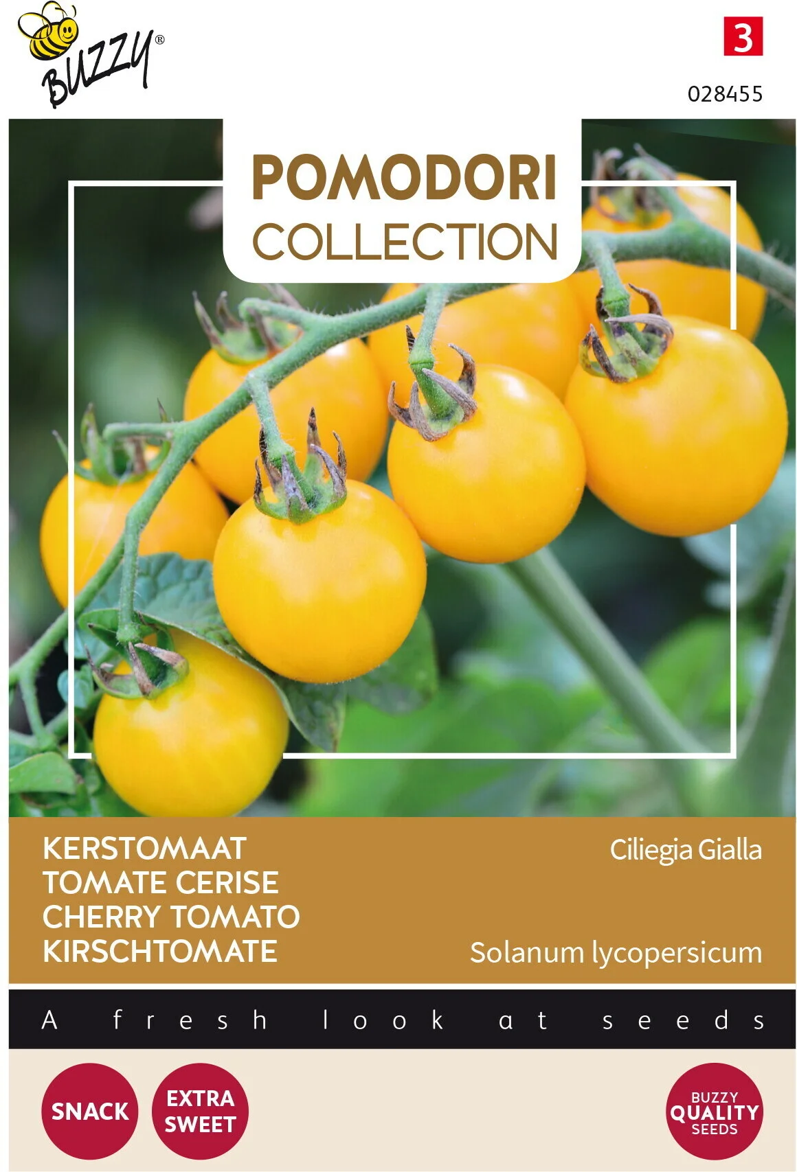 Buzzy® Pomodori groentezaad Kerstomaat (Lycopersicon esculentum 'Ciliegia Gialla')