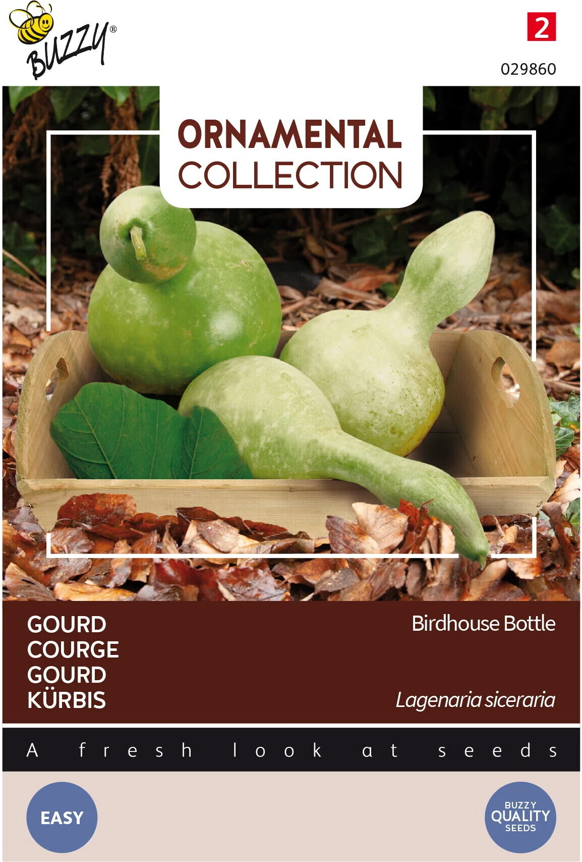 Buzzy® Ornamental groentezaad Gourd (Lagenaria leucantha 'Birdhouse Bottle')