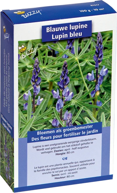 Buzzy groenbemester Lupine (Lupines) blauw 100gr