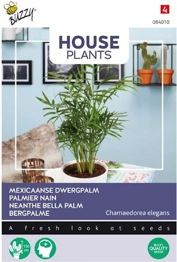 Buzzy House Plants kamerplantenzaad Mexicaanse dwergpalm (Chamaedorea elegans)
