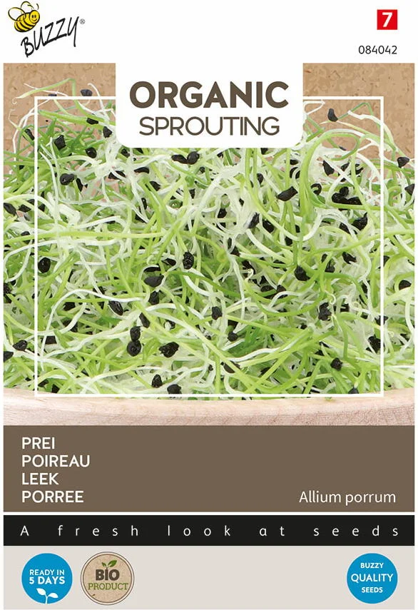 Buzzy knip&eet biologische groentezaad Preikers (Allium porum)