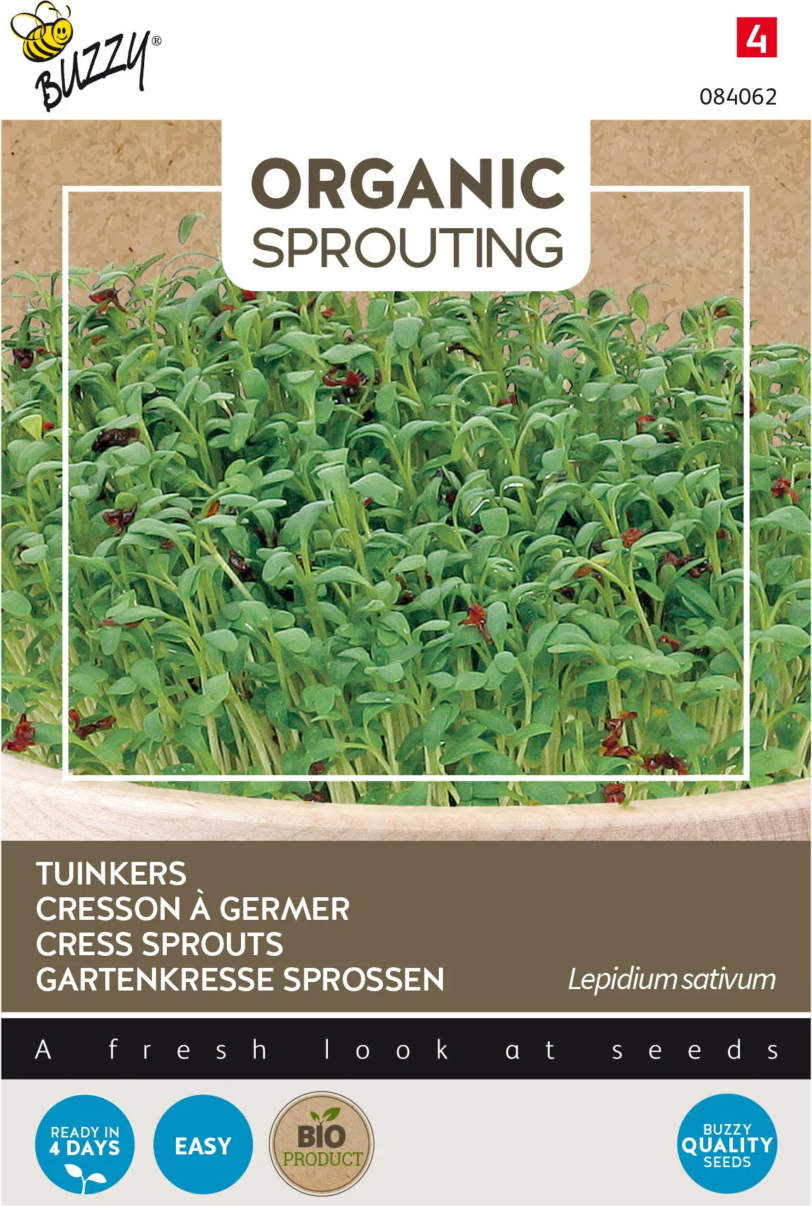Buzzy BIO knip&eet tuinkers (Lepidium sativum)