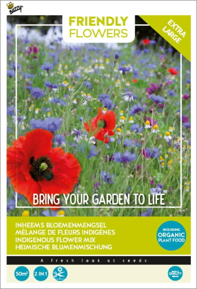 Buzzy Friendly Flowers Mix inheems 50 m2