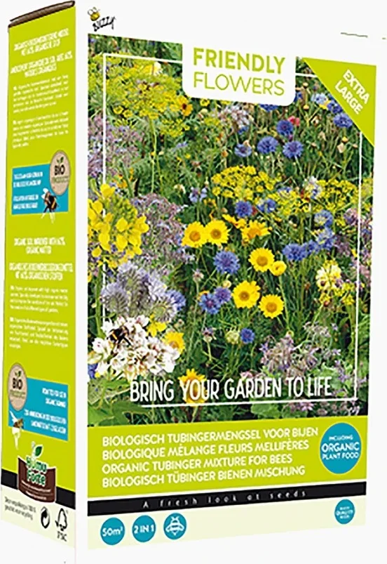 Buzzy Friendly Flowers biologische bloemenmengsel 50m2