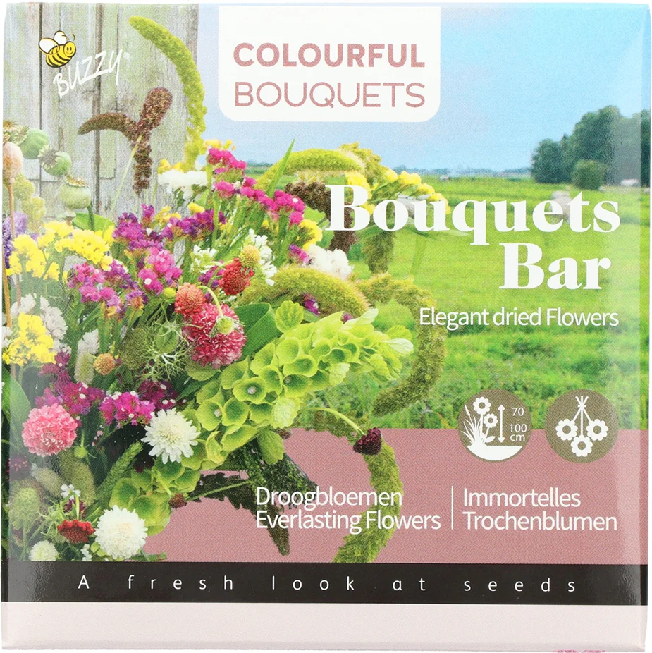 Buzzy Bouquets bar droogbloemen 10,5 x 10,5 x 1,5 cm
