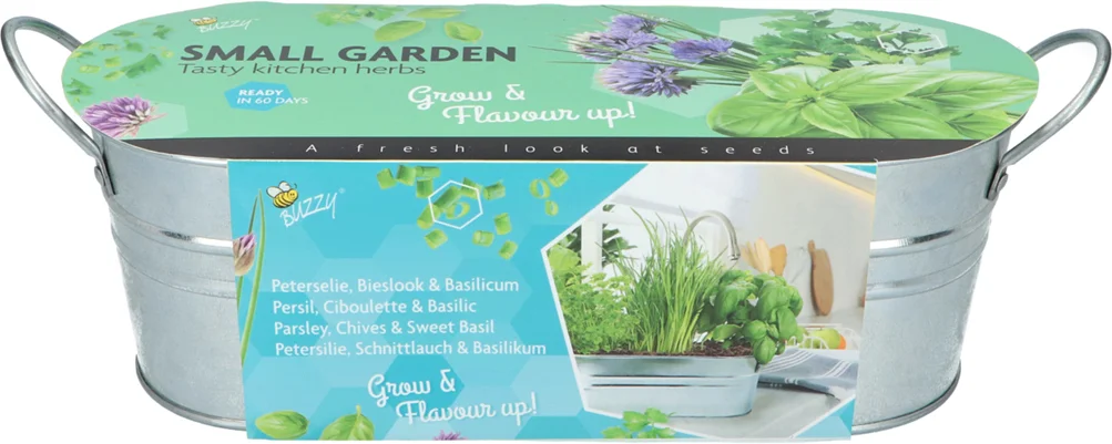 Buzzy kruidenzaad in teil aromatisch 11 x 33 x 10 cm