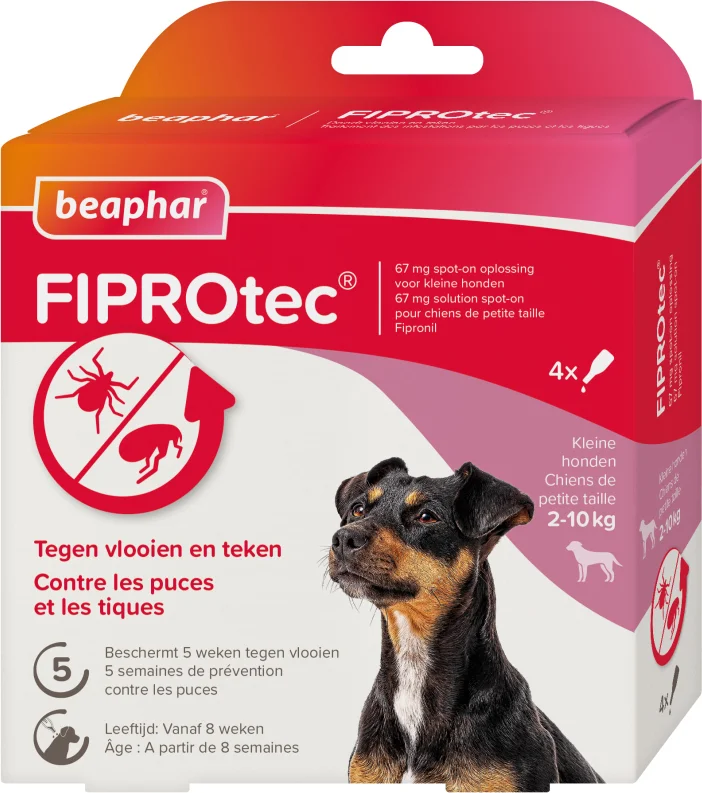 Beaphar vlooiendruppels Fiprotec hond 2-10 kg 4 stuks