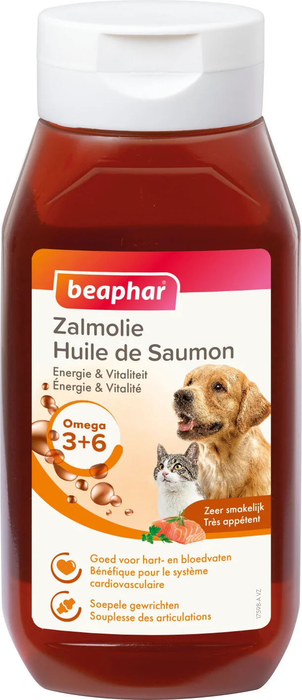 Beaphar voedingssupplement Zalmolie 430 ml