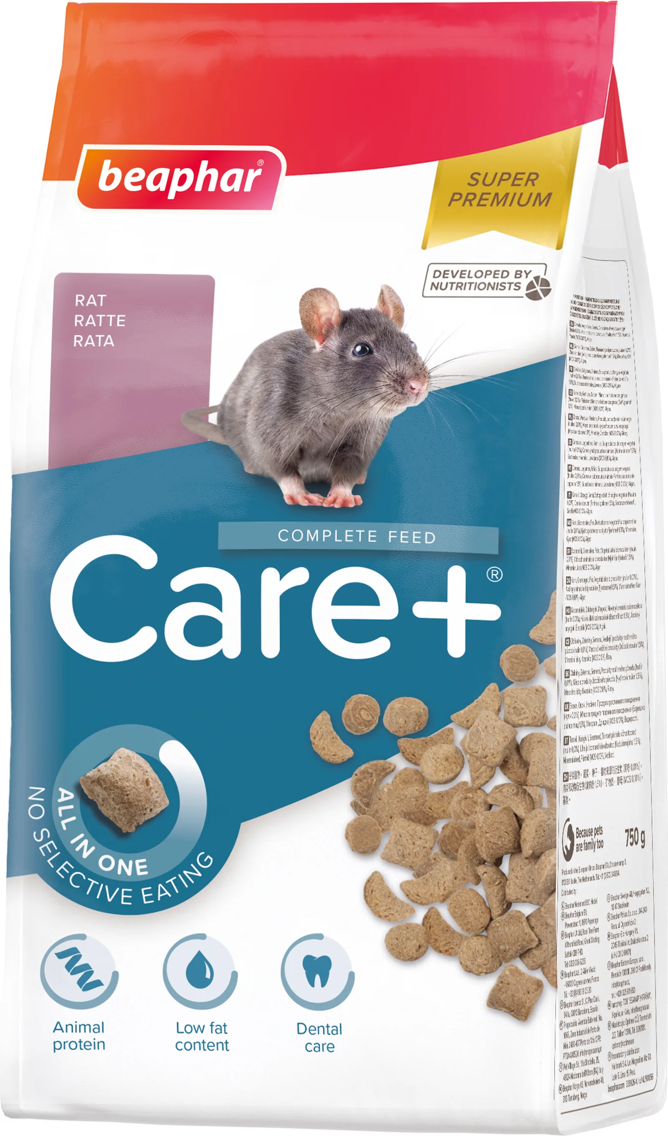 Beaphar rattenvoer Care+ 700 g