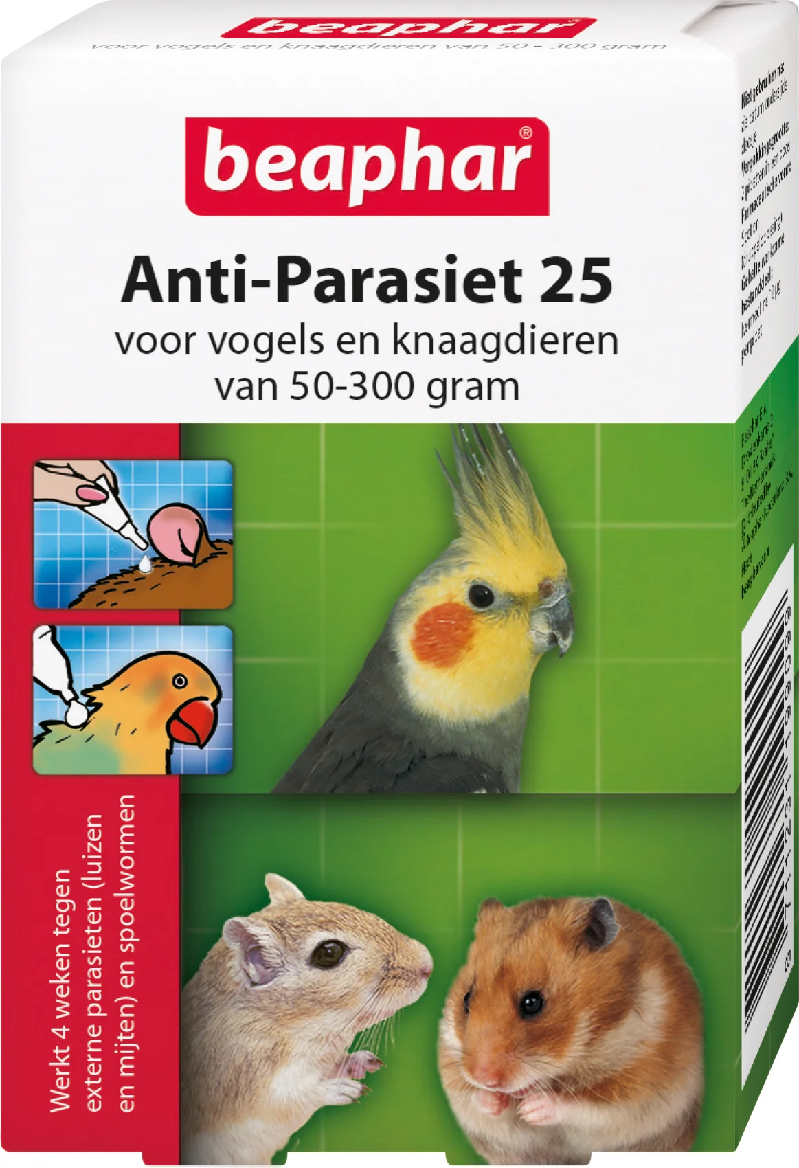 Beaphar ontwormingsmiddel Anti-Parasiet 25 vogel / knaagdier van 50-300 gram 2 stuks