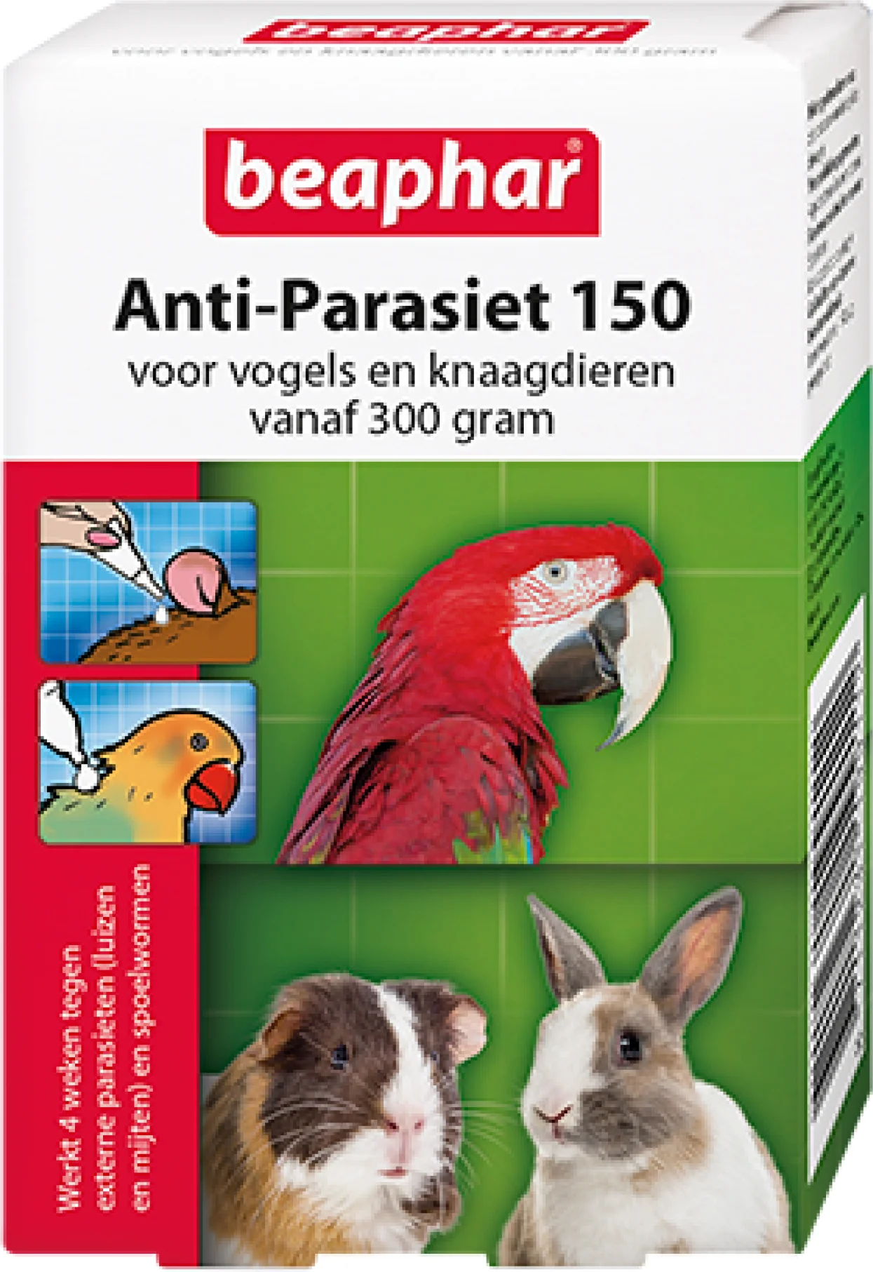 Beaphar ontwormingsmiddel Anti-Parasiet 150 vogel / knaagdier vanaf 300 gram 2 stuks
