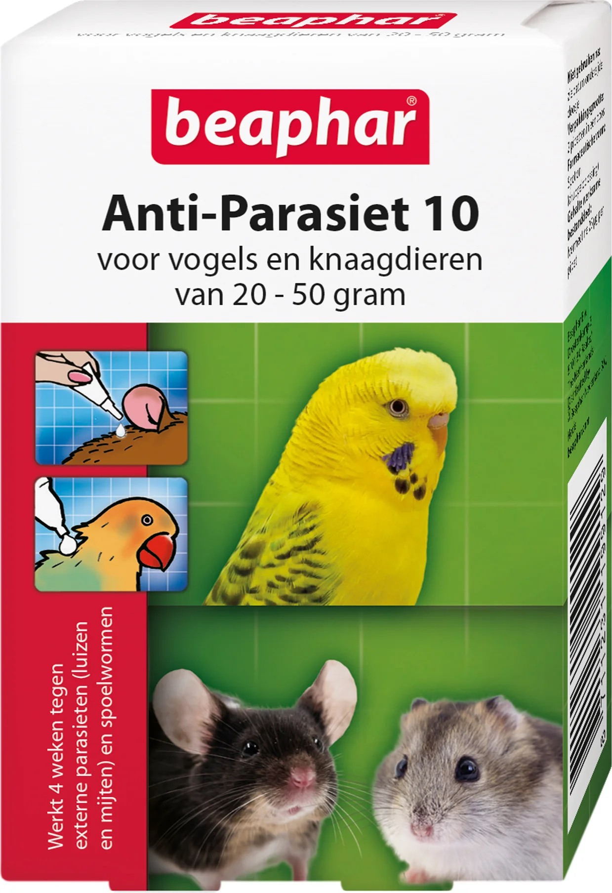 Beaphar ontwormingsmiddel Anti-Parasiet 10 vogel / knaagdier van 20-50 gram 2 stuks