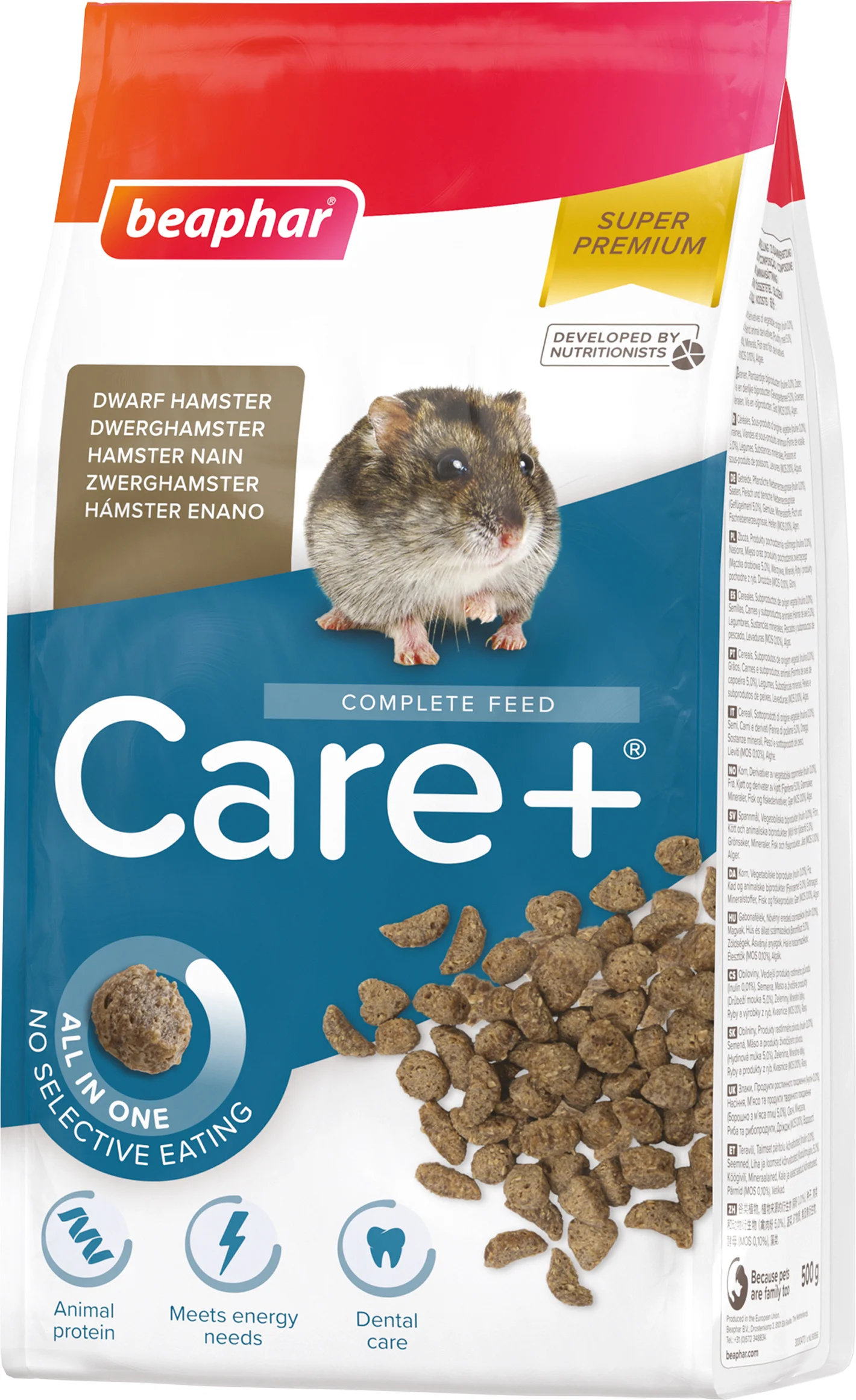 Beaphar dwerghamstervoer Care+ 500 g