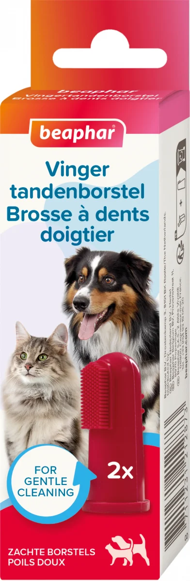 Beaphar vingertandenborstel voor honden en katten 2 stuks