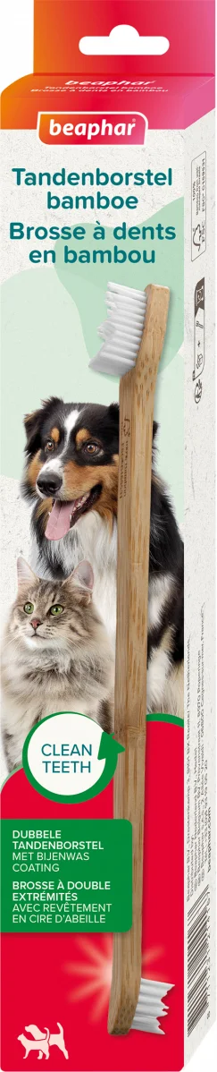Beaphar tandenborstel bamboe voor honden en katten