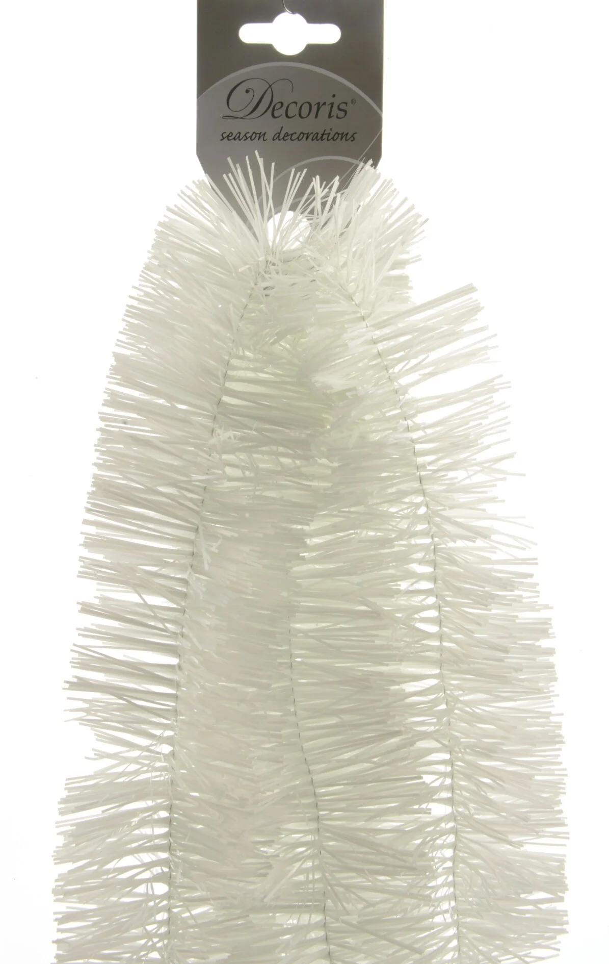 Decoris kerstslinger wit D 7,5 cm H 270 cm