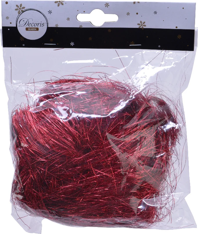 Decoris engelenhaar rood 17,5 x 15 x 5 cm