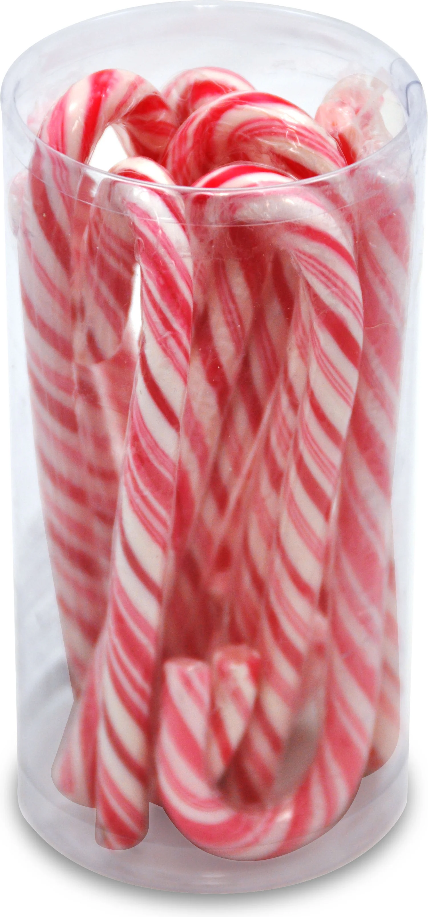 Candy Cane zuurstok in koker rood / wit 12 stuks