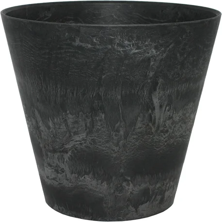 Artstone bloempot Claire D17 H15 cm zwart