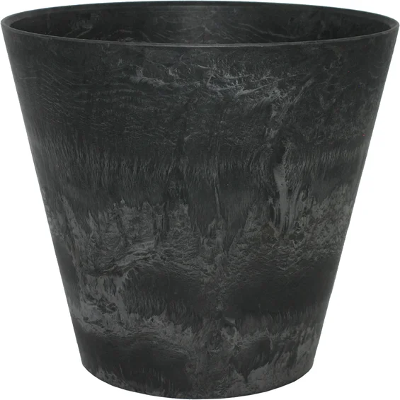 Artstone bloempot Claire D27 H24 cm zwart