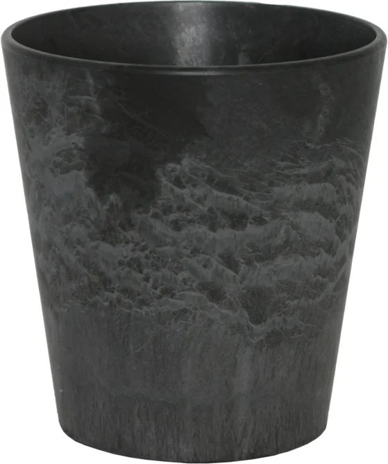 Artstone bloempot Claire D13 H14 cm zwart