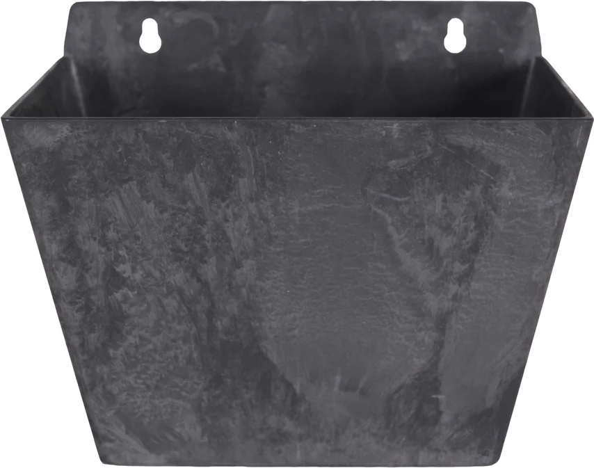 Artstone muur bloempot Ella zwart 22 x 15 x 17 cm