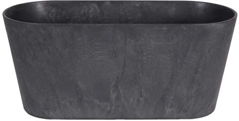 Artstone plantenbak Claire 38 x 16 x 17 cm zwart