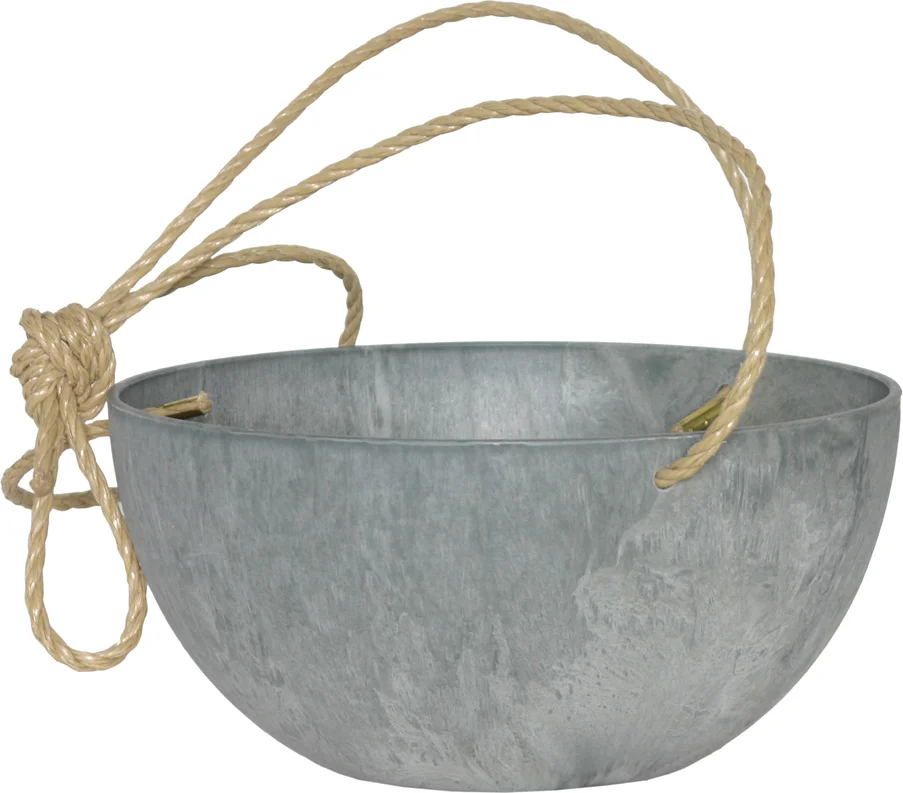 Artstone hangpot Fiona D 31 H 15 cm grijs