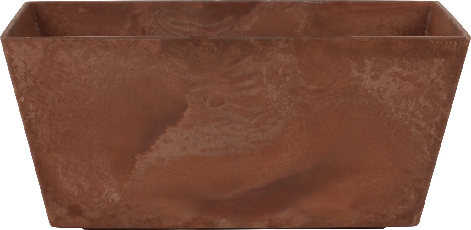 Artstone balkonbak Ella 37 x 17 x 17 cm bruin