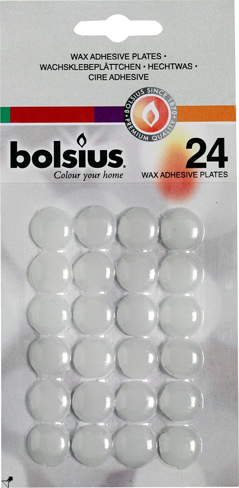 Bolsius hechtwas wit 1,8 x 1,8 x 0,5 cm 24 stuks