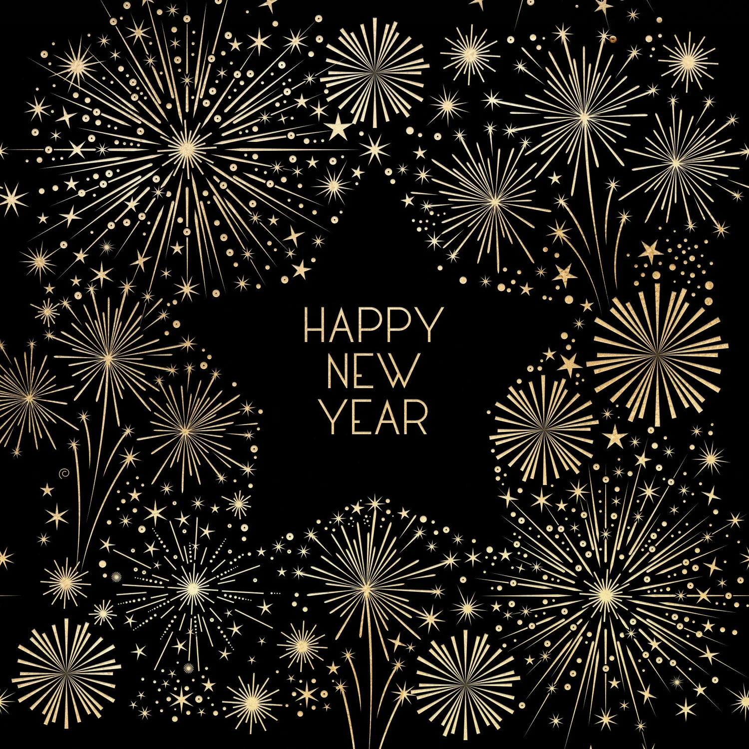 Ambiente servet happy new year zwart 33 x 33 cm 20 stuks
