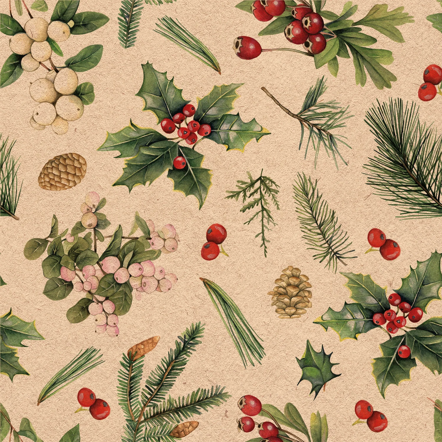 Ambiente servet kersttakken 33 x 33 cm 20 stuks