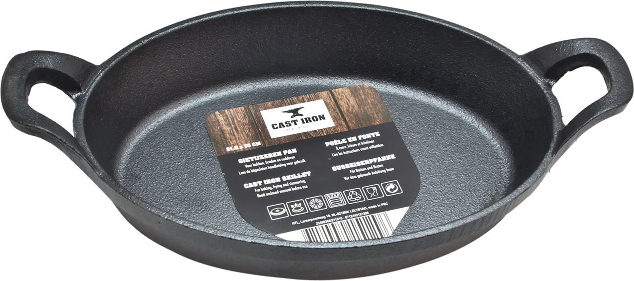 Cast Iron ovenschaal zwart 21,5 x 15 x 4 cm