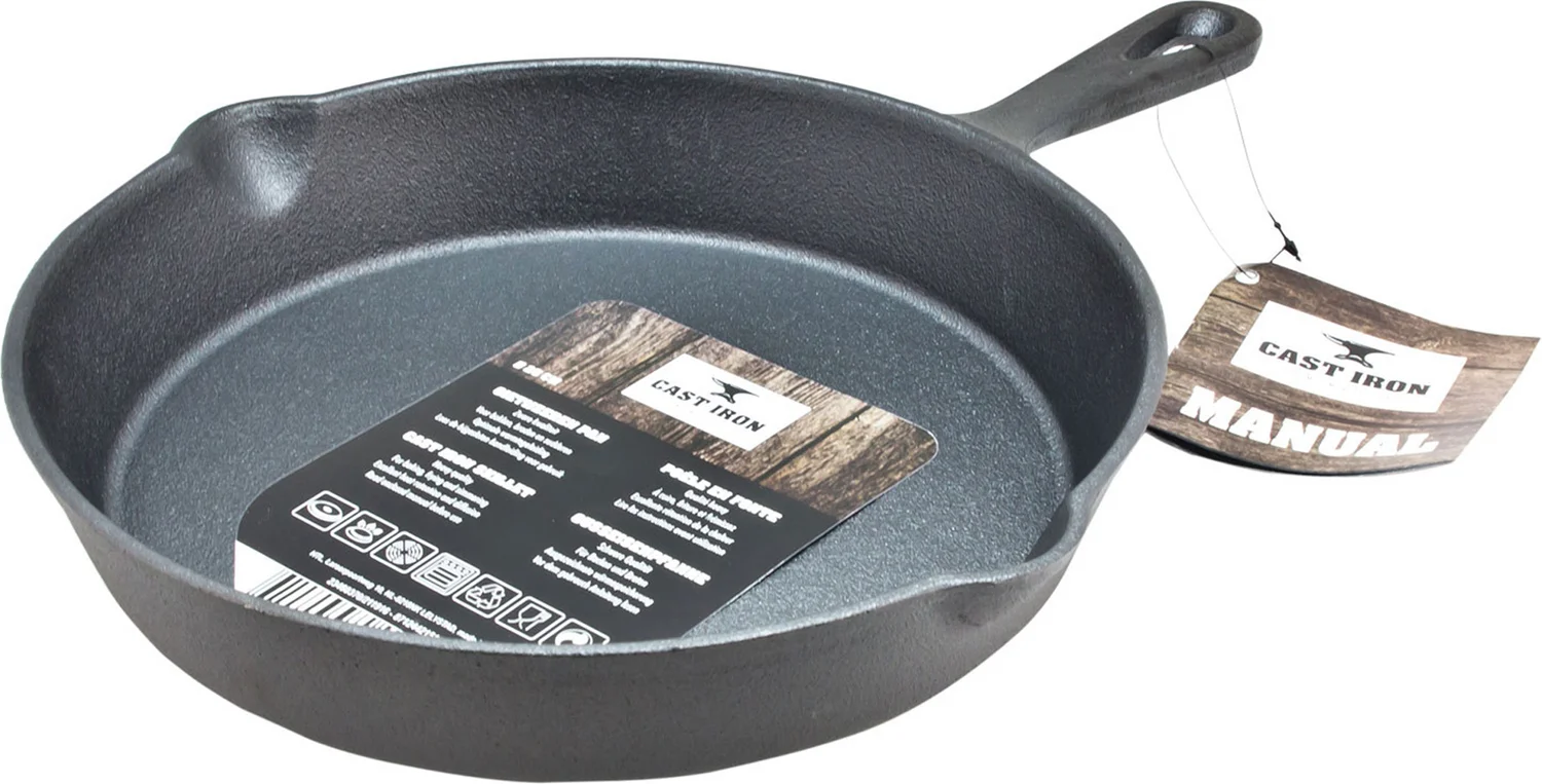 Cast Iron koekenpan zwart D 25 H 6 cm