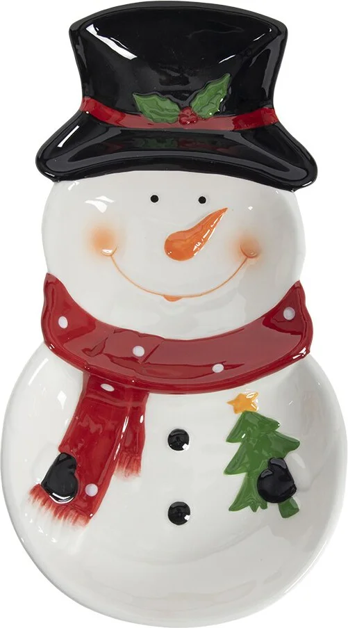 Bord Sneeuwpop wit 29,5 x 16 x 3,5 cm