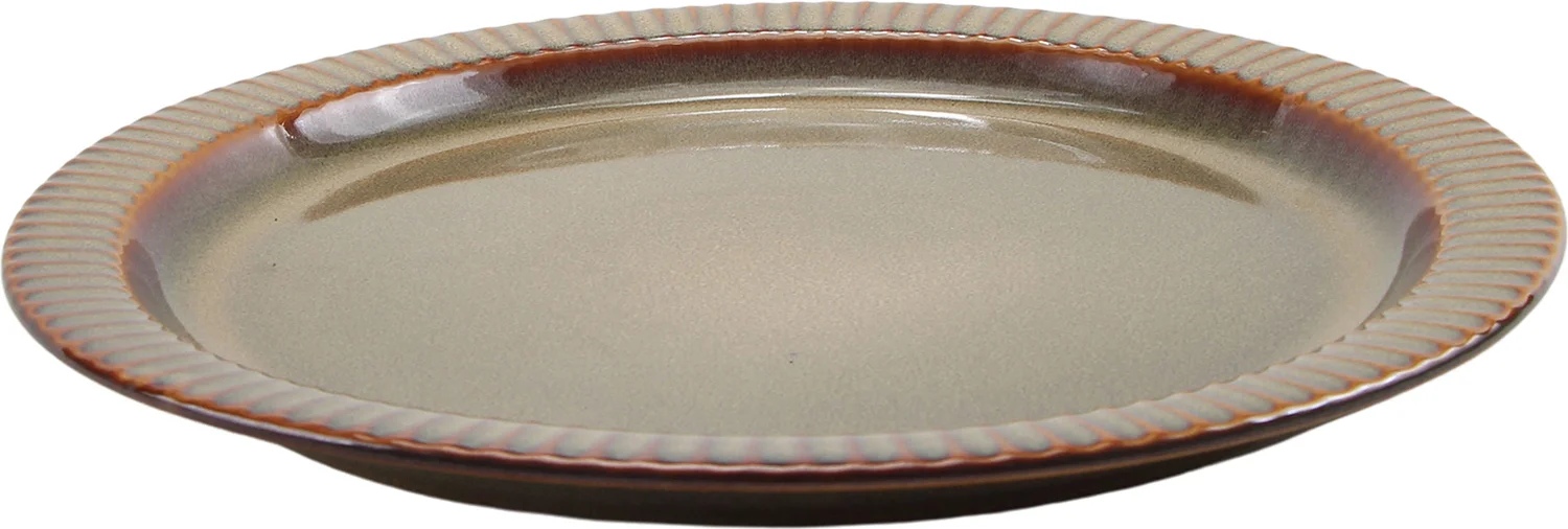 Dinerbord Bistro bruin / groen D 26,8 H 2,2 cm