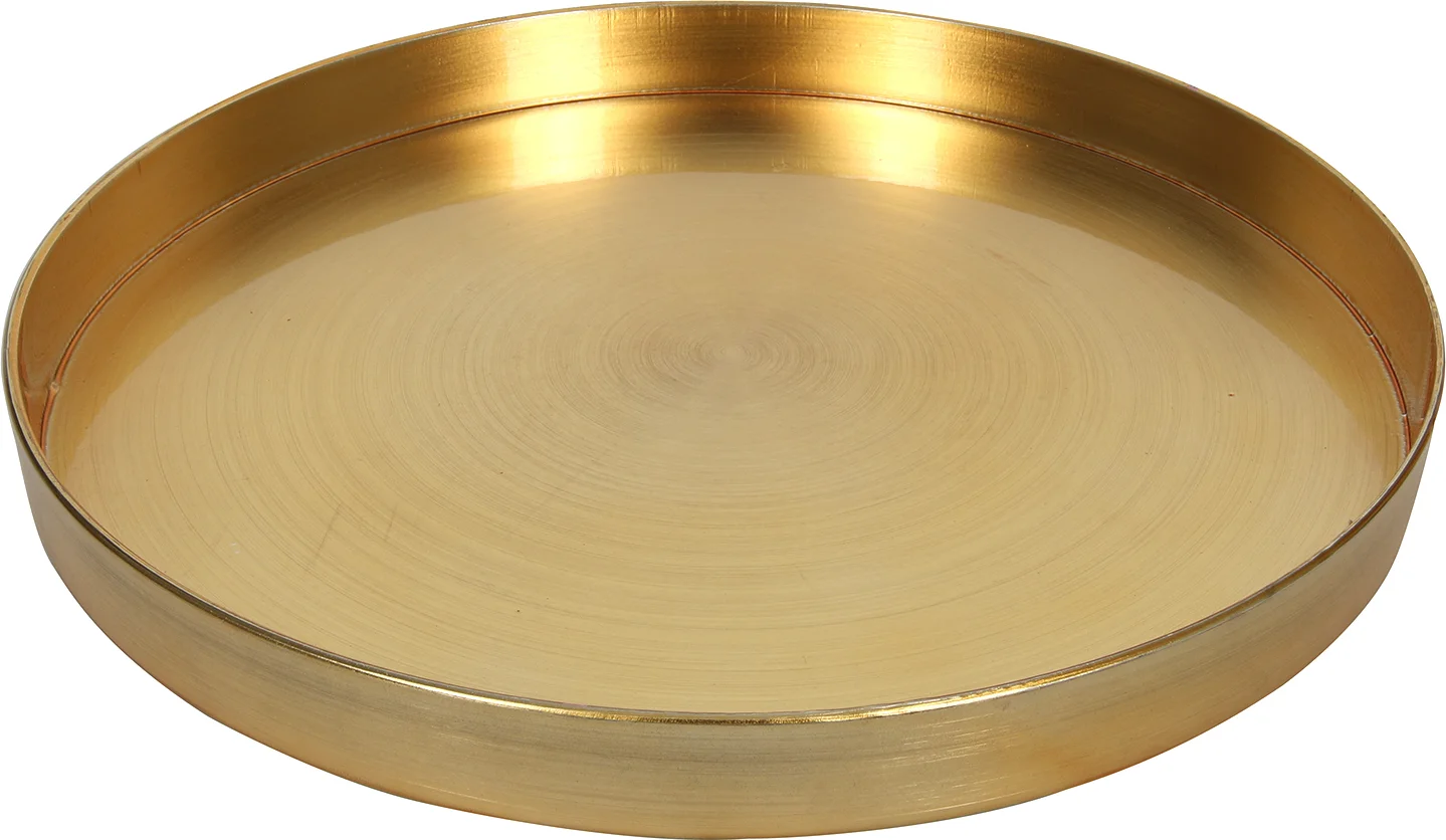 Dienblad goud D 32 H 3 cm
