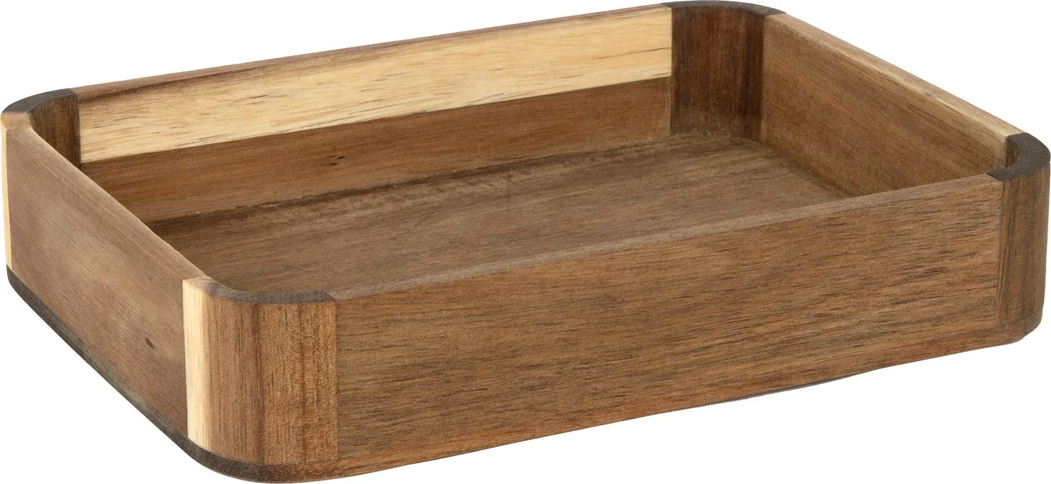 Dienblad Fiora bruin acaciahout 24 x 18 x 4,5 cm